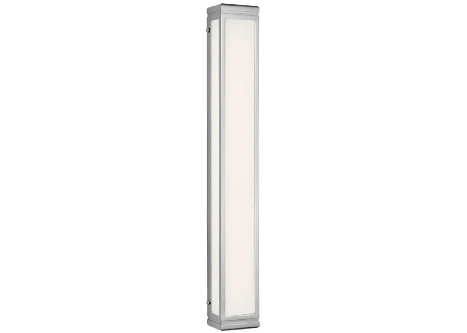 Hayles 34" Bath Light in Polished Nickel with White Glass