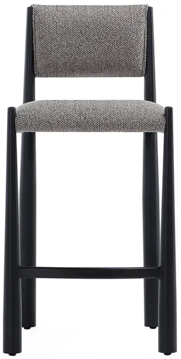 Lennor Metal Boucle Counter Stool in Mushroom