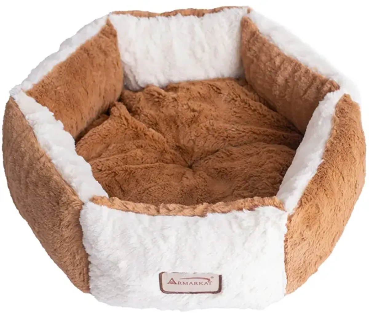 Aeromark Int'l Inc.Armarkat Pet Bed, C02NZS/MB, Brown & Ivory