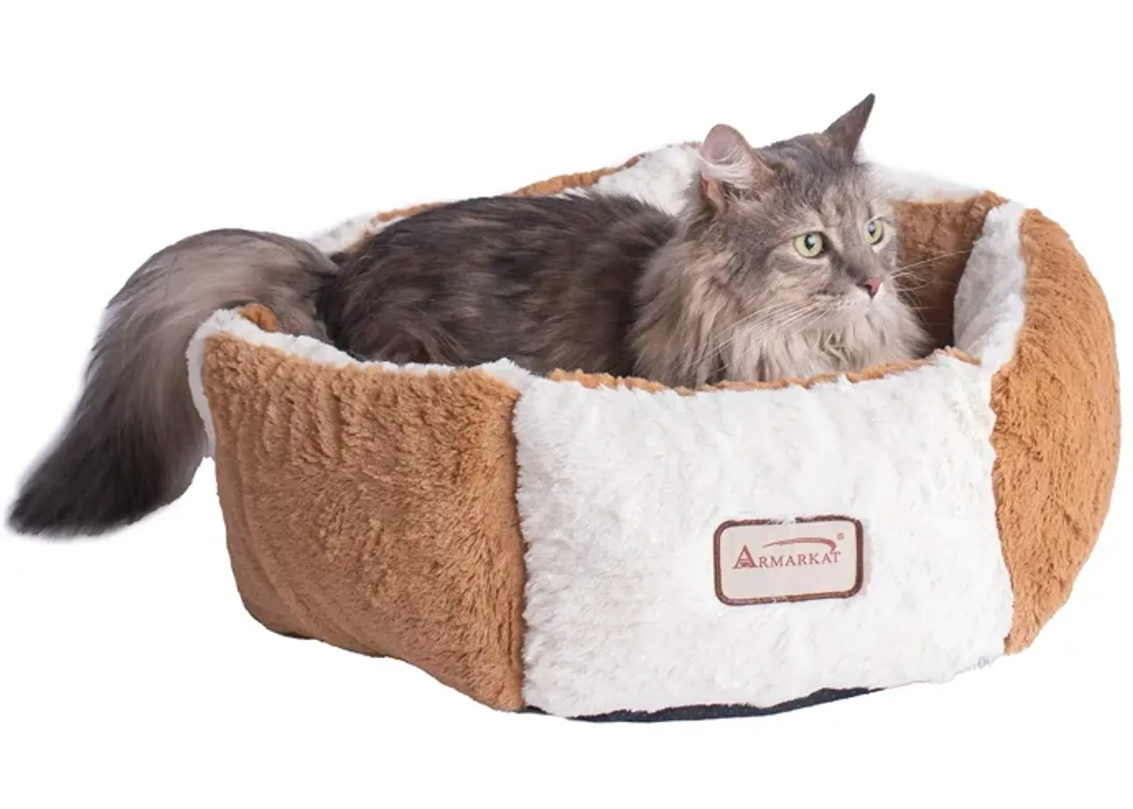 Aeromark Int'l Inc.Armarkat Pet Bed, C02NZS/MB, Brown & Ivory