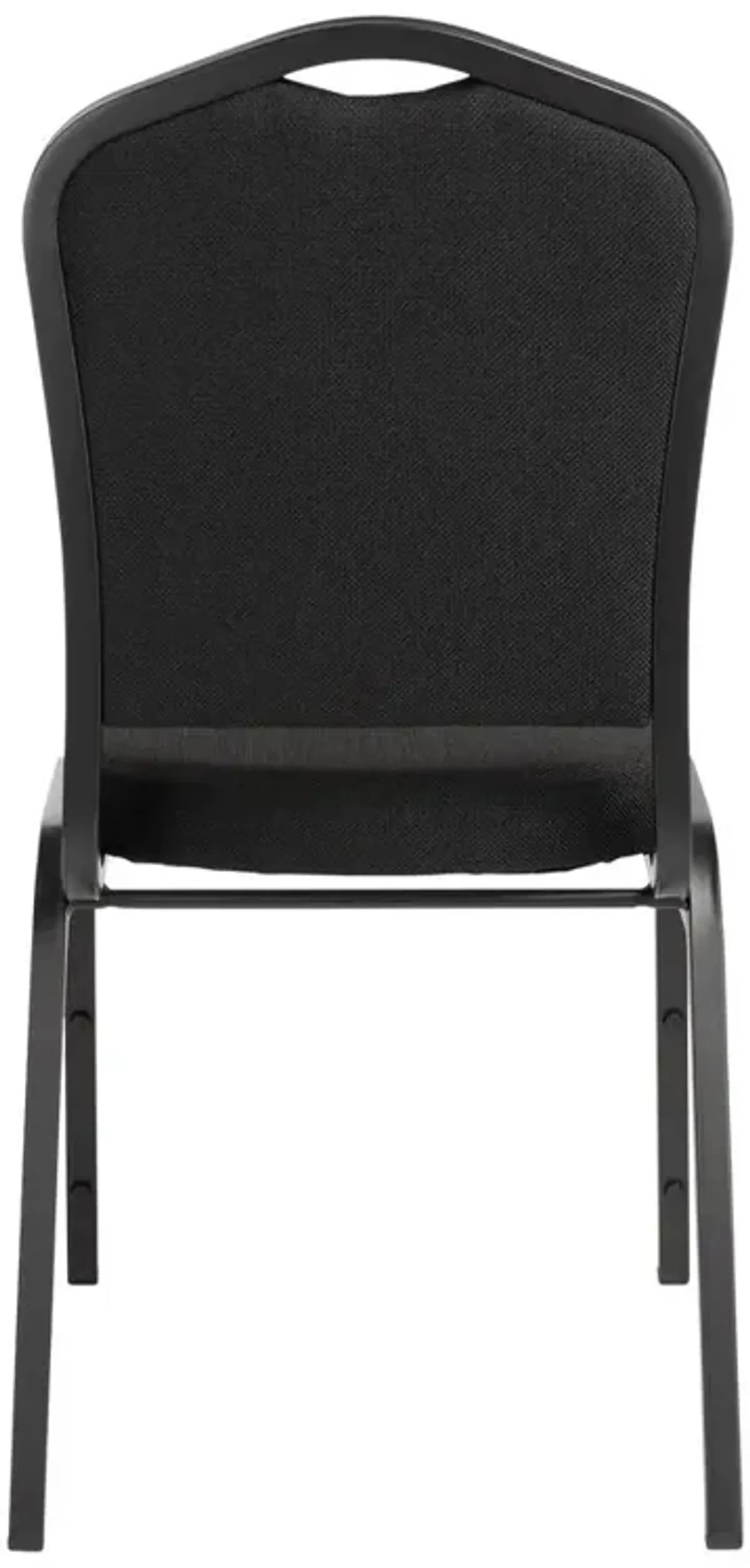 NPS® 9300 Series Deluxe Fabric Upholstered Stack Chair, Ebony Black Seat/Black Sandtex Frame