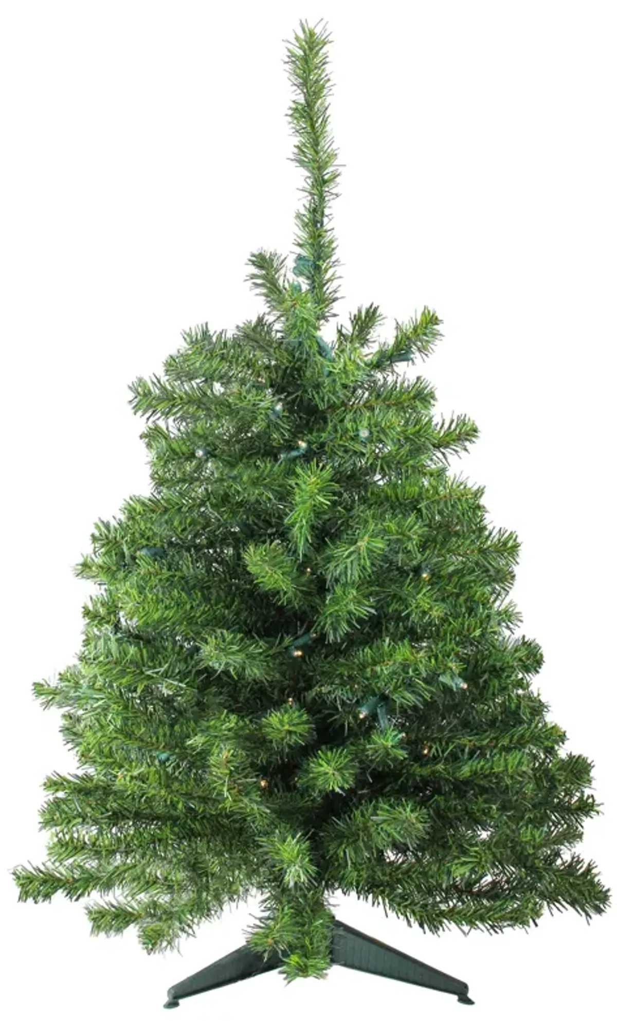 3' Pre-Lit Battery Operated Medium Canadian Pine Artificial Christmas Tree - Clear and White LED Lights