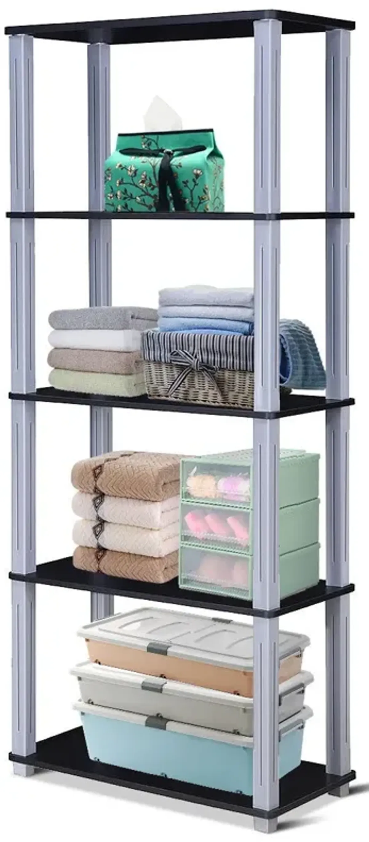 5-Tier Multi-Functional Storage Shelves Rack Display Bookcase