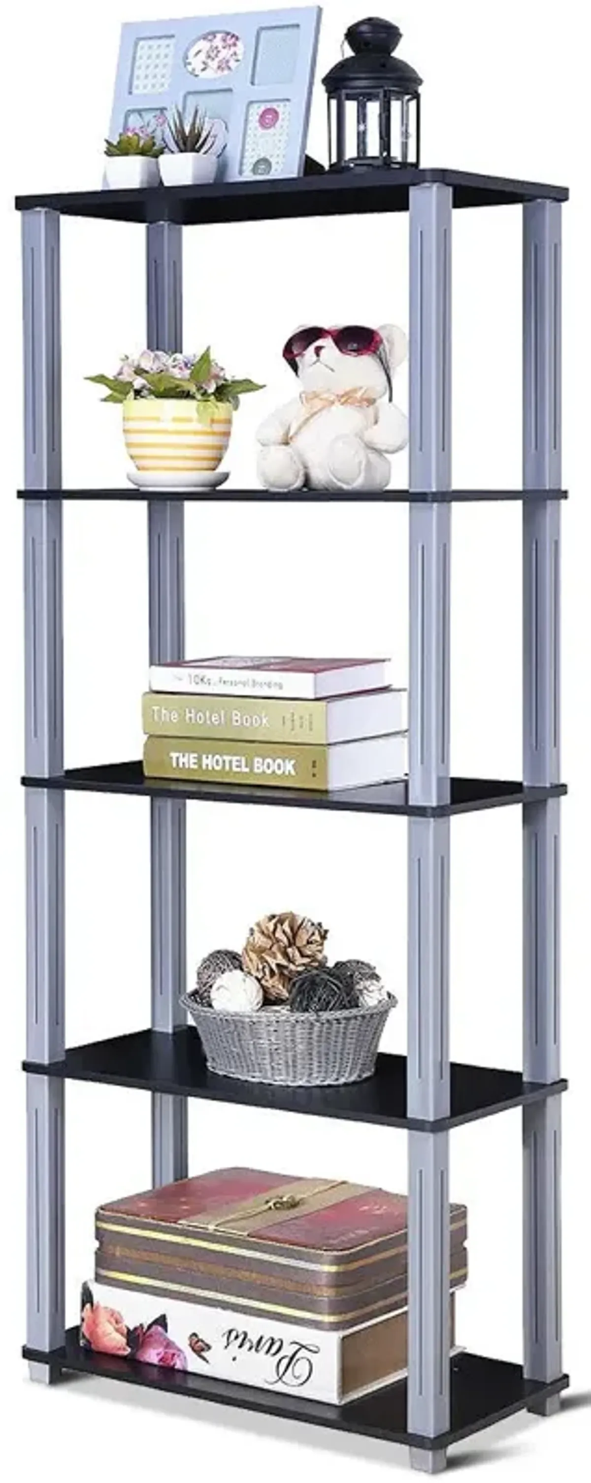 5-Tier Multi-Functional Storage Shelves Rack Display Bookcase