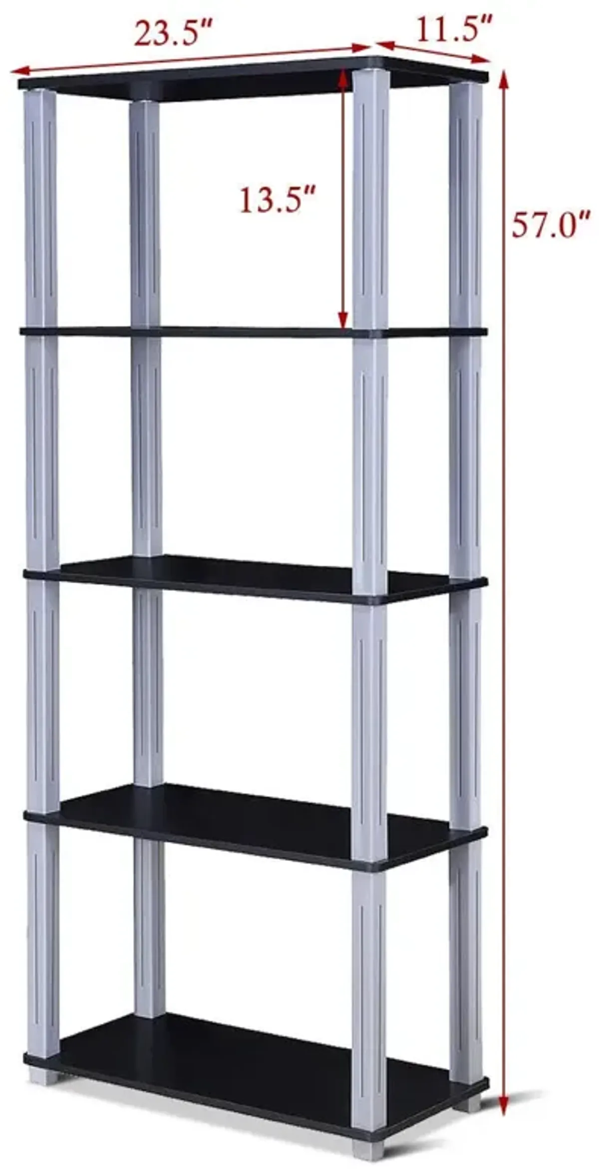 5-Tier Multi-Functional Storage Shelves Rack Display Bookcase