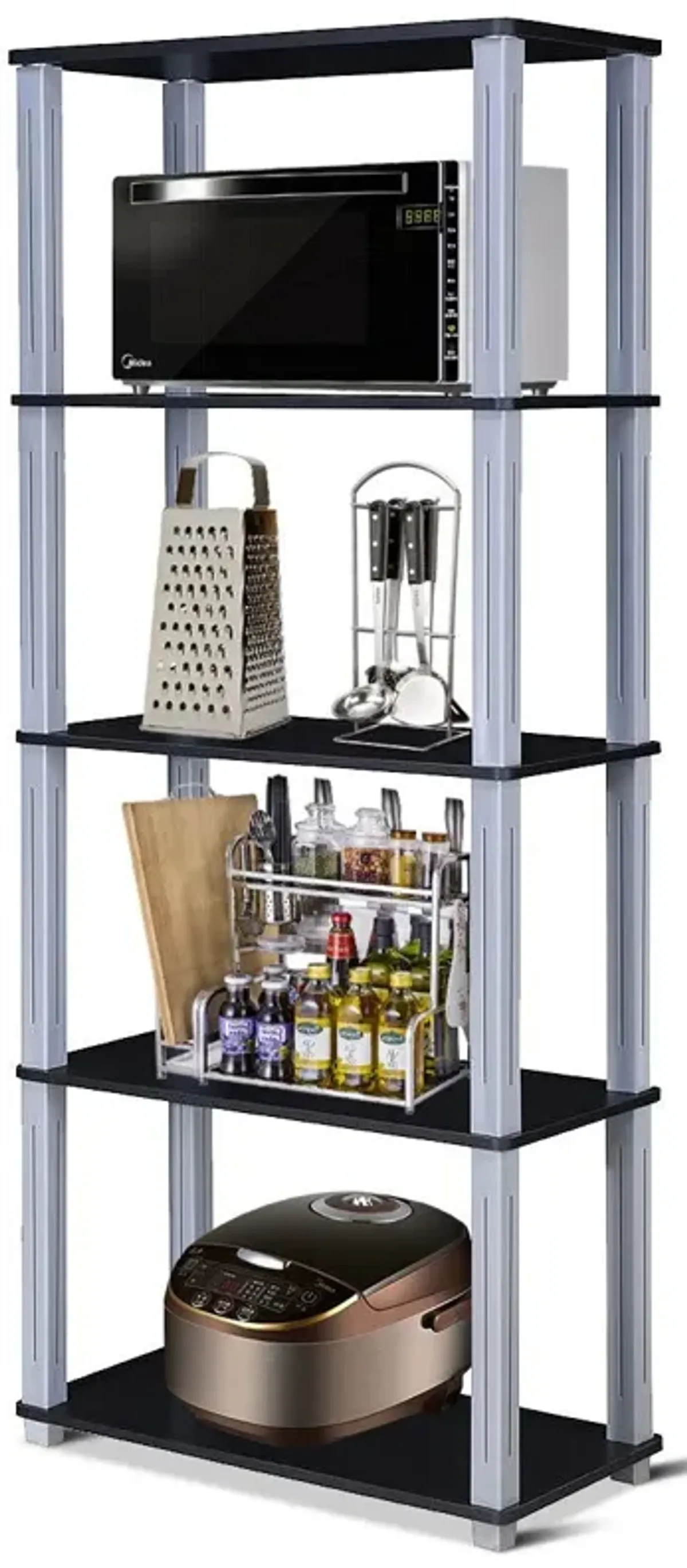 5-Tier Multi-Functional Storage Shelves Rack Display Bookcase