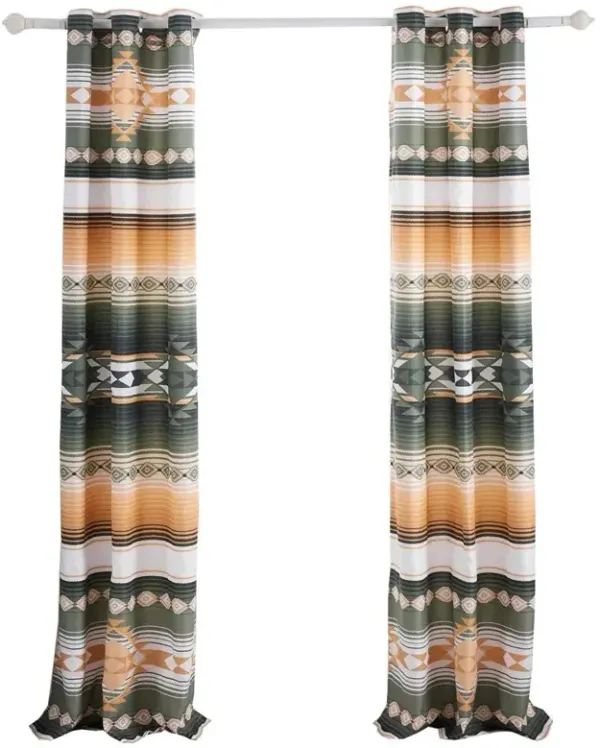 Greenland Home Fashions Zuma Window Panel Pair - 42x84", Cactus