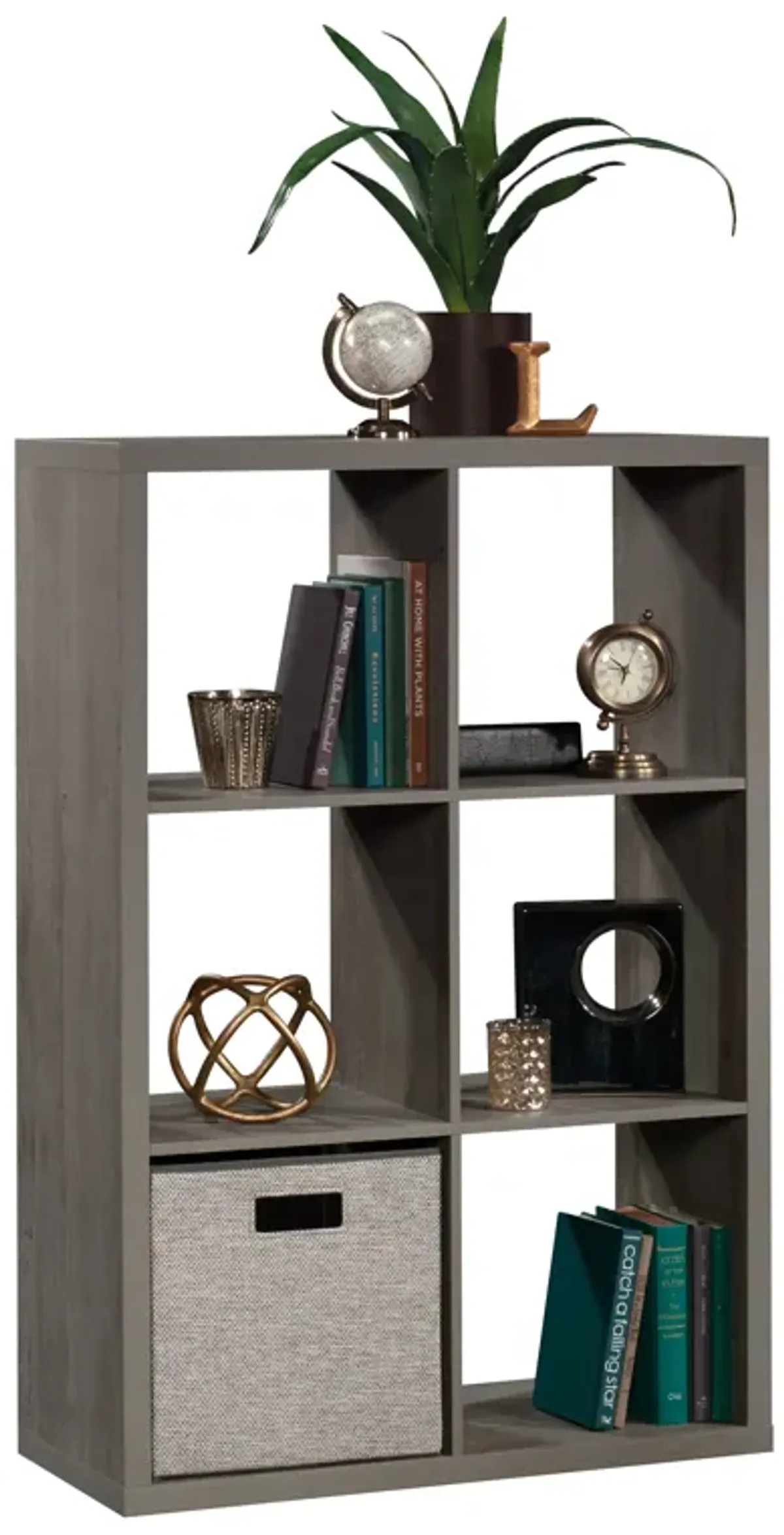 6-Cube Organizer Storage Bookcase, Gray