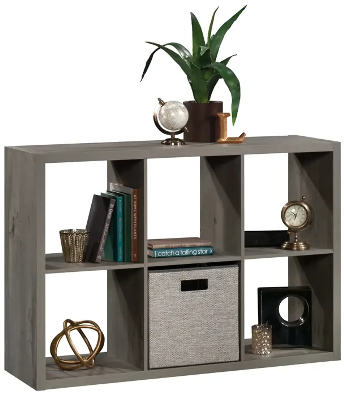 6-Cube Organizer Storage Bookcase, Gray