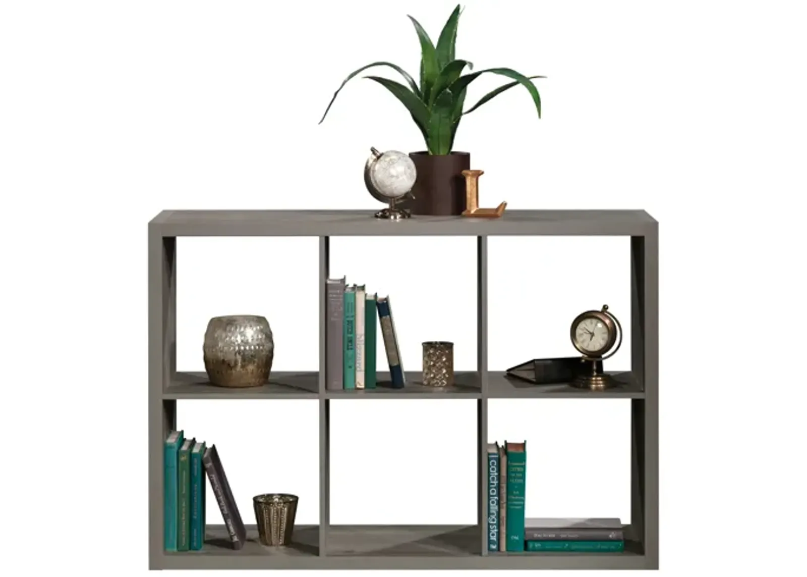 6-Cube Organizer Storage Bookcase, Gray