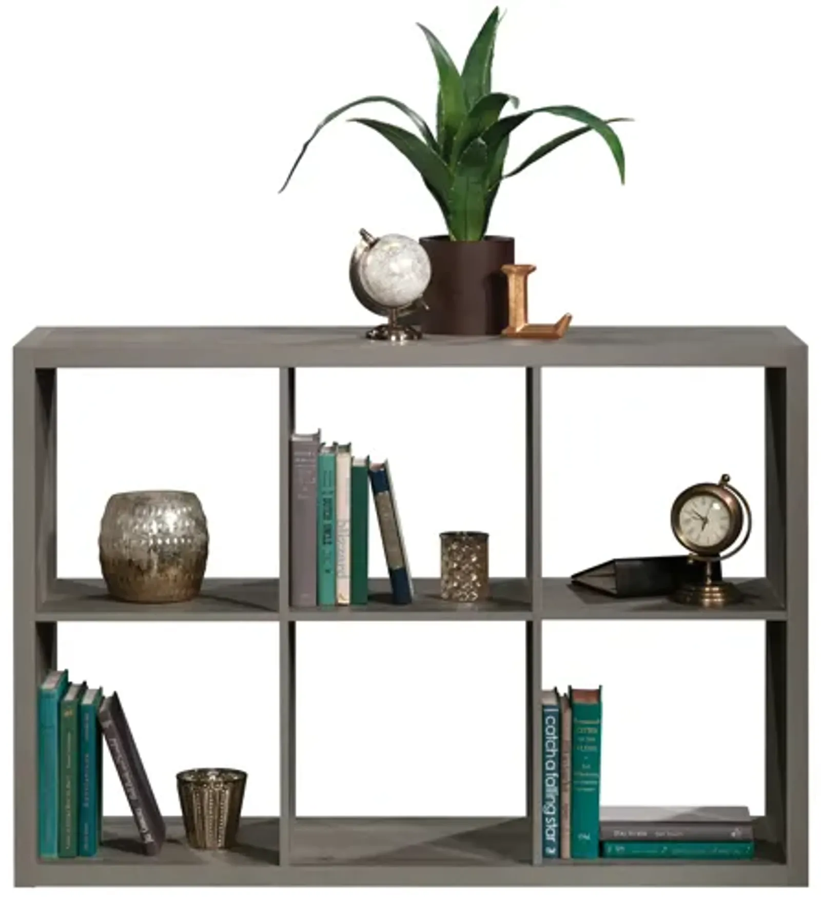 6-Cube Organizer Storage Bookcase, Gray