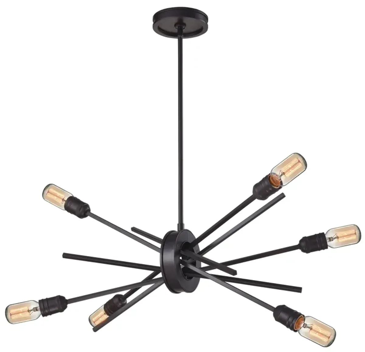 Xenia 22" wide 6 Light Chandelier in Black