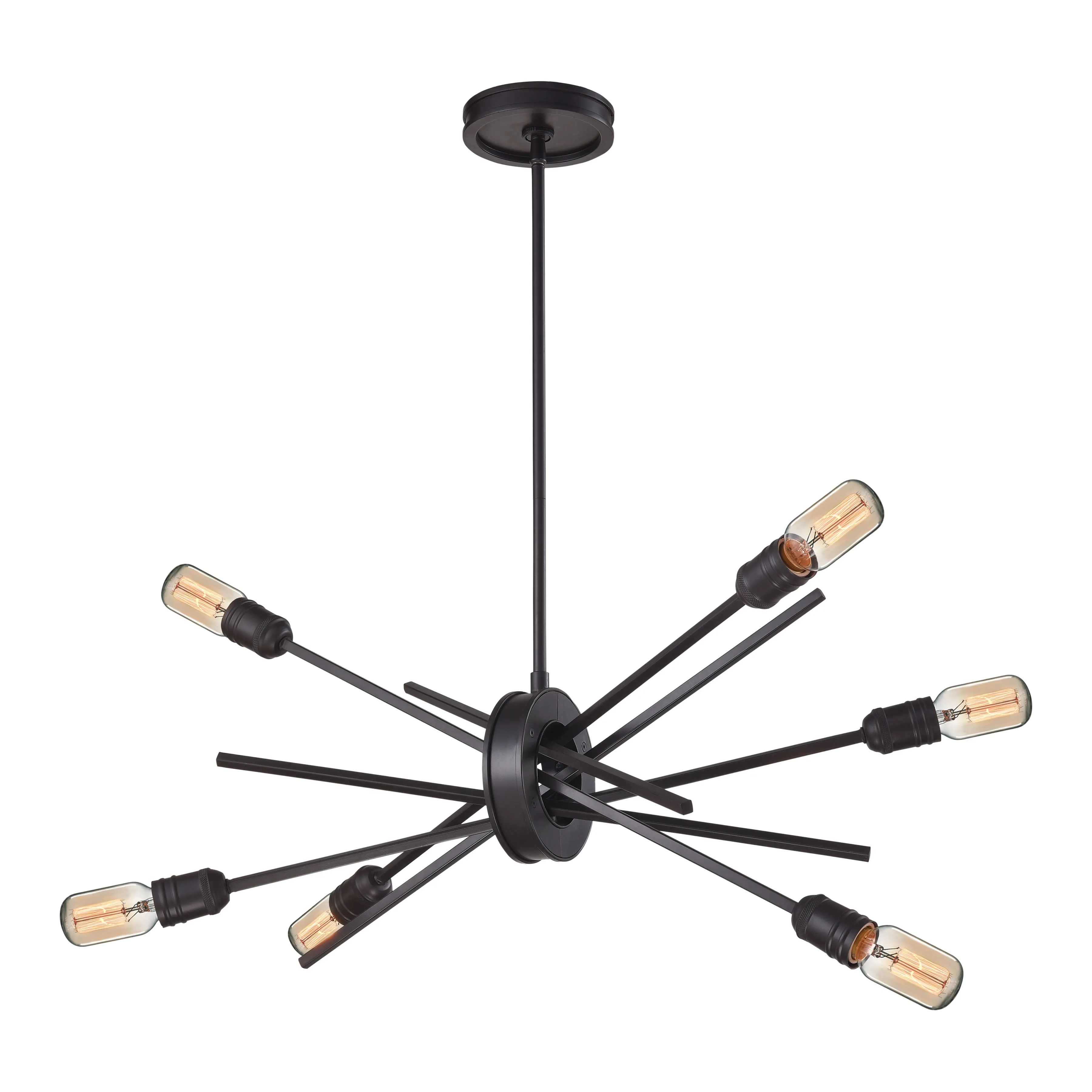 Xenia 22" wide 6 Light Chandelier in Black