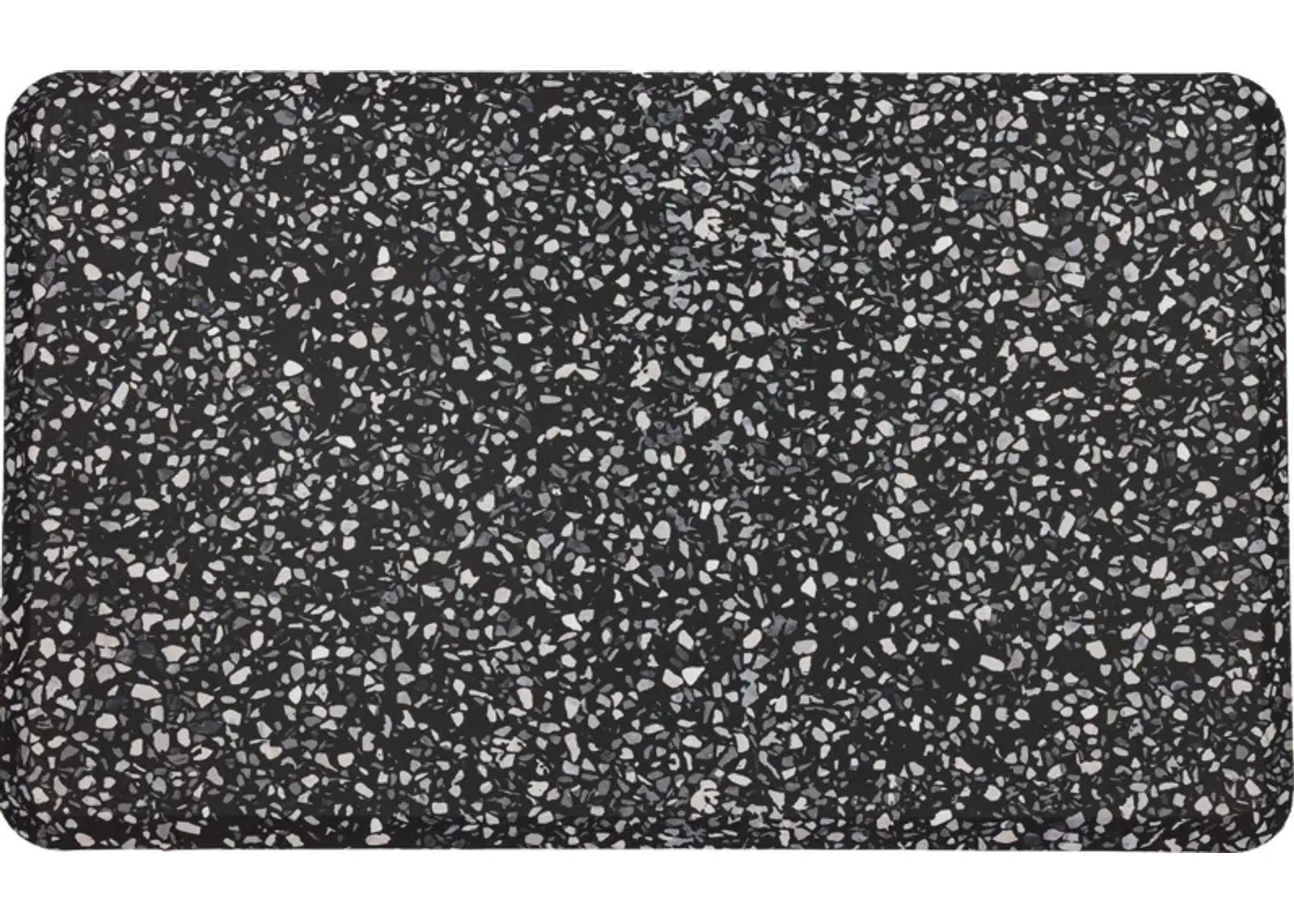 Terrazo Tile Black 1' 8" x 3' 6" Door Mat