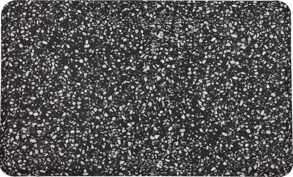 Terrazo Tile Black 1' 8" x 3' 6" Door Mat