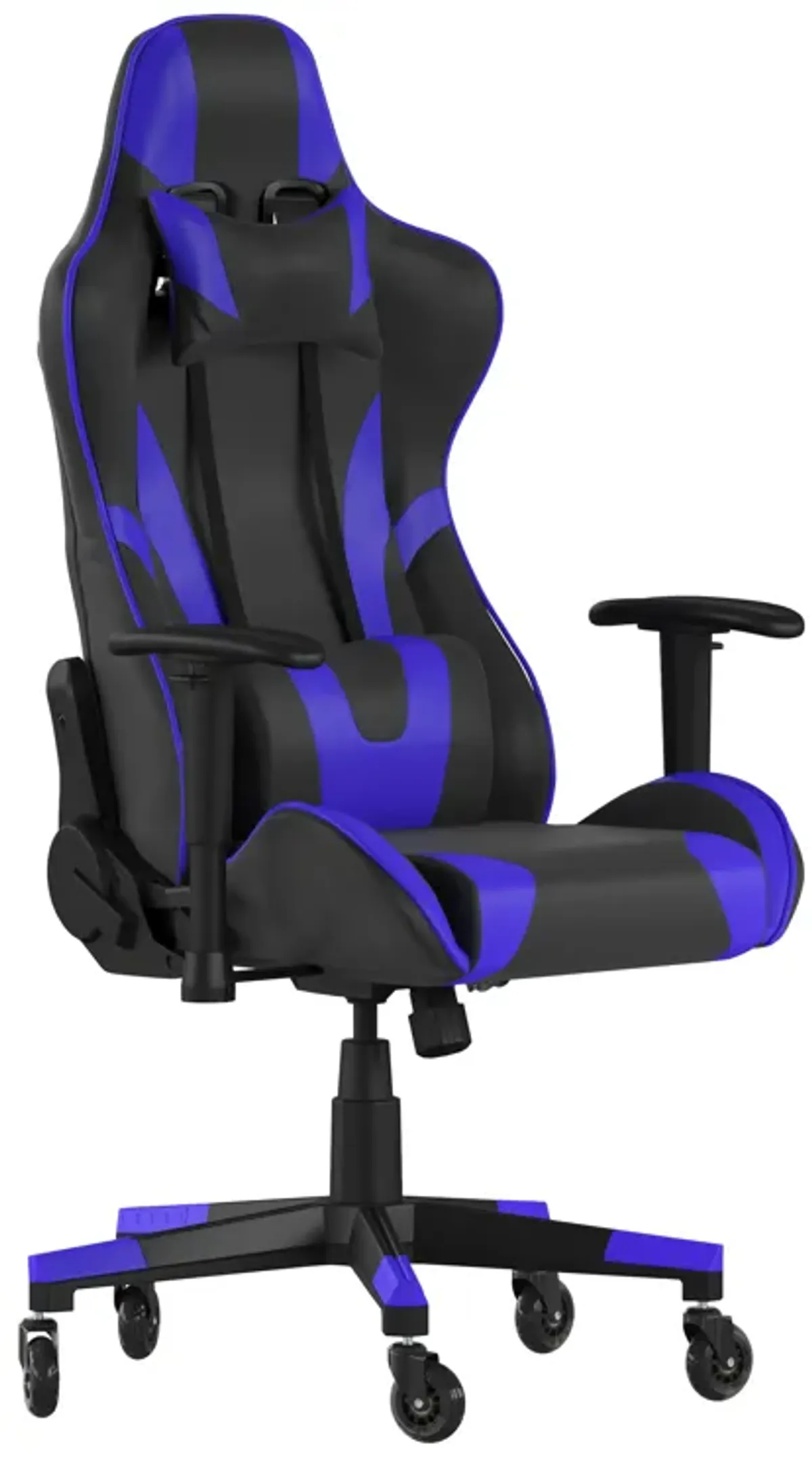 X20 Gaming Chair Racing Office Computer PC Adjustable Chair with Reclining Back and Transparent Roller Wheels in   LeatherSoft