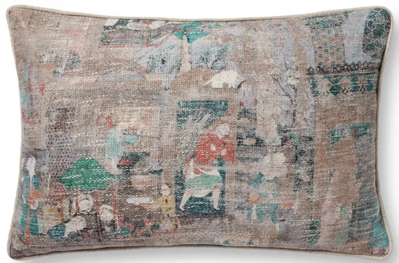 PLL0007 Brown/Multi 13"x21" Poly Pillow