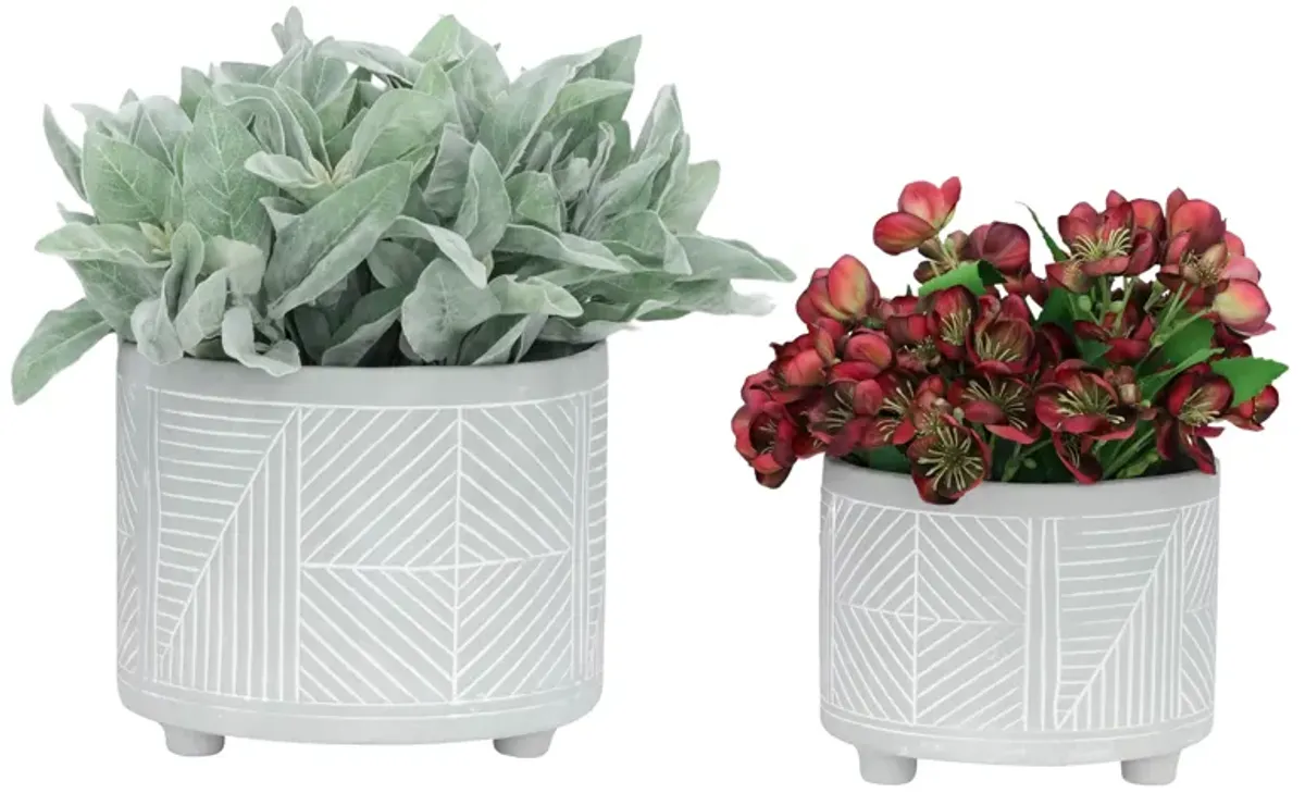 Diamond Foot Planter (Set of 2)