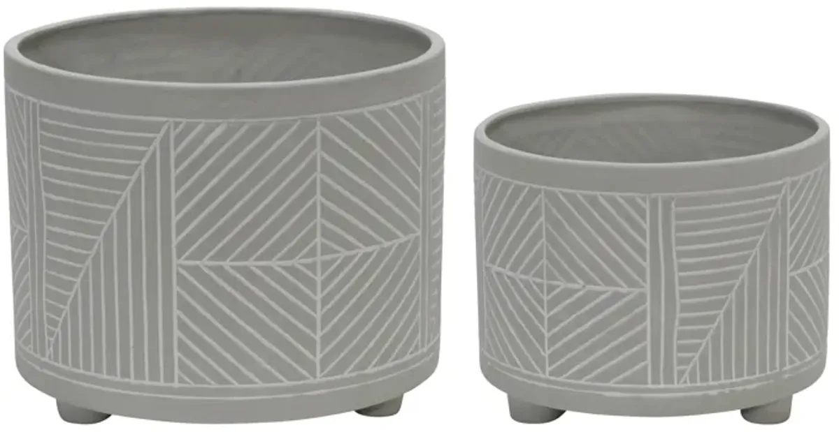Diamond Foot Planter (Set of 2)
