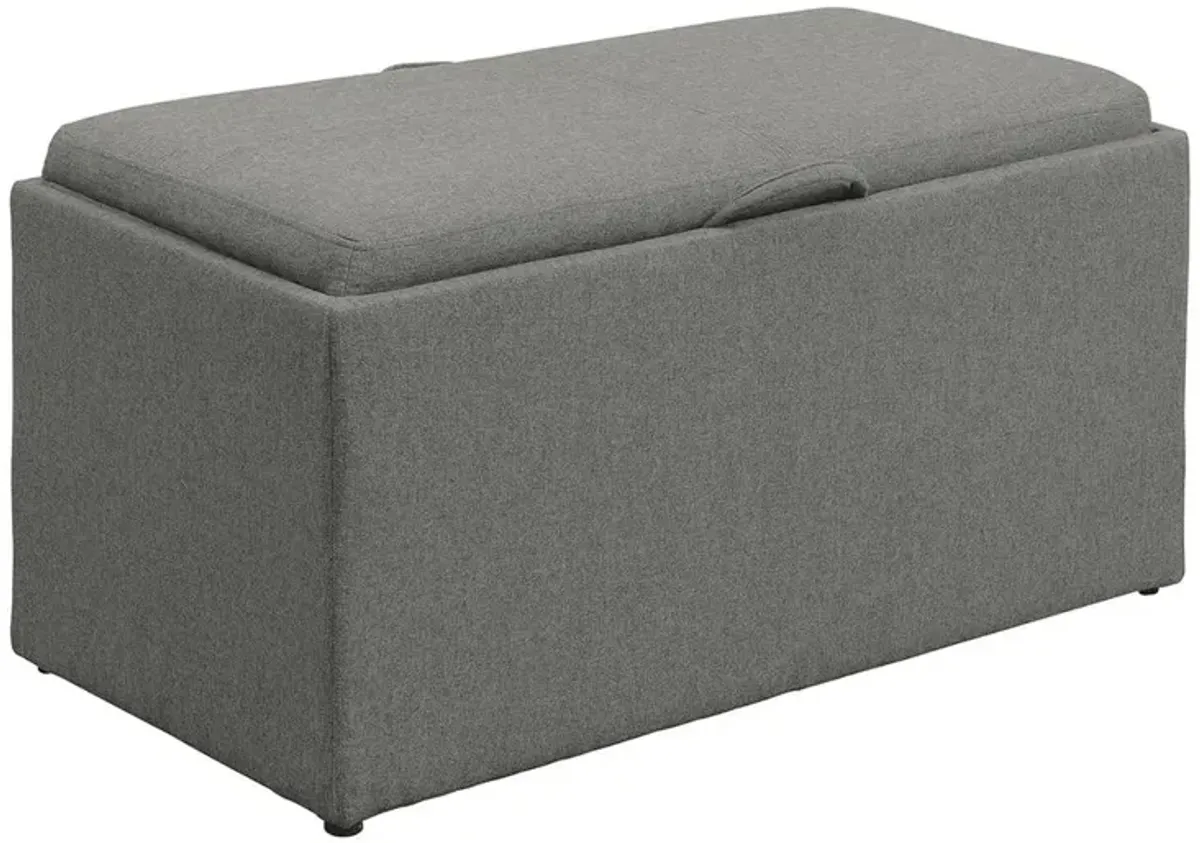 Convience Concept, Inc. Comfort Sheridan Storage Ottoman with Reversible Tray and 2 Side Ottomans