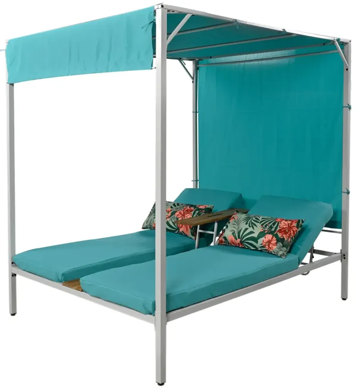 Merax Outdoor Patio Sunbed Daybed with Cushions