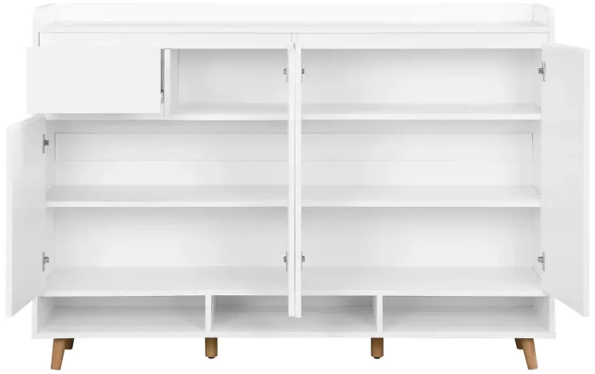 Contemporary Shoe Cabinet with Adjustable Shelves