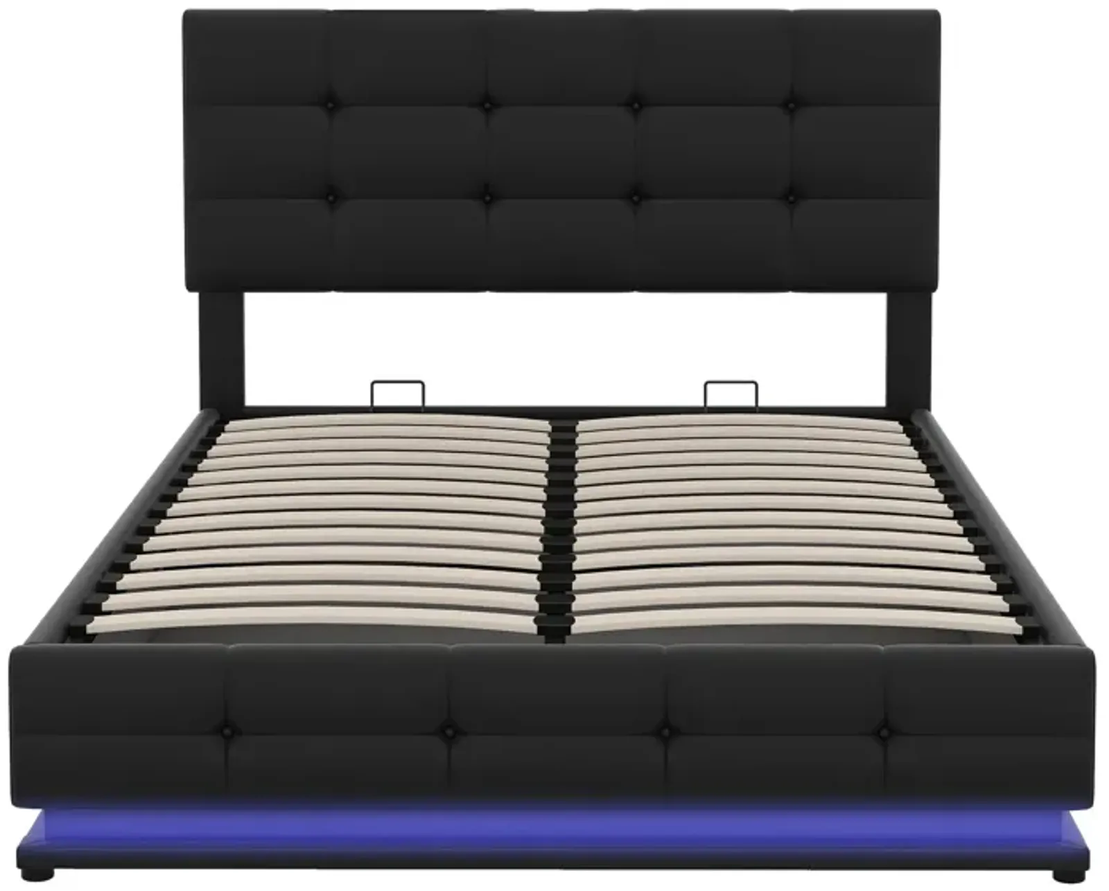 Merax Tufted Upholstered Platform Bed with Hydraulic Storage System