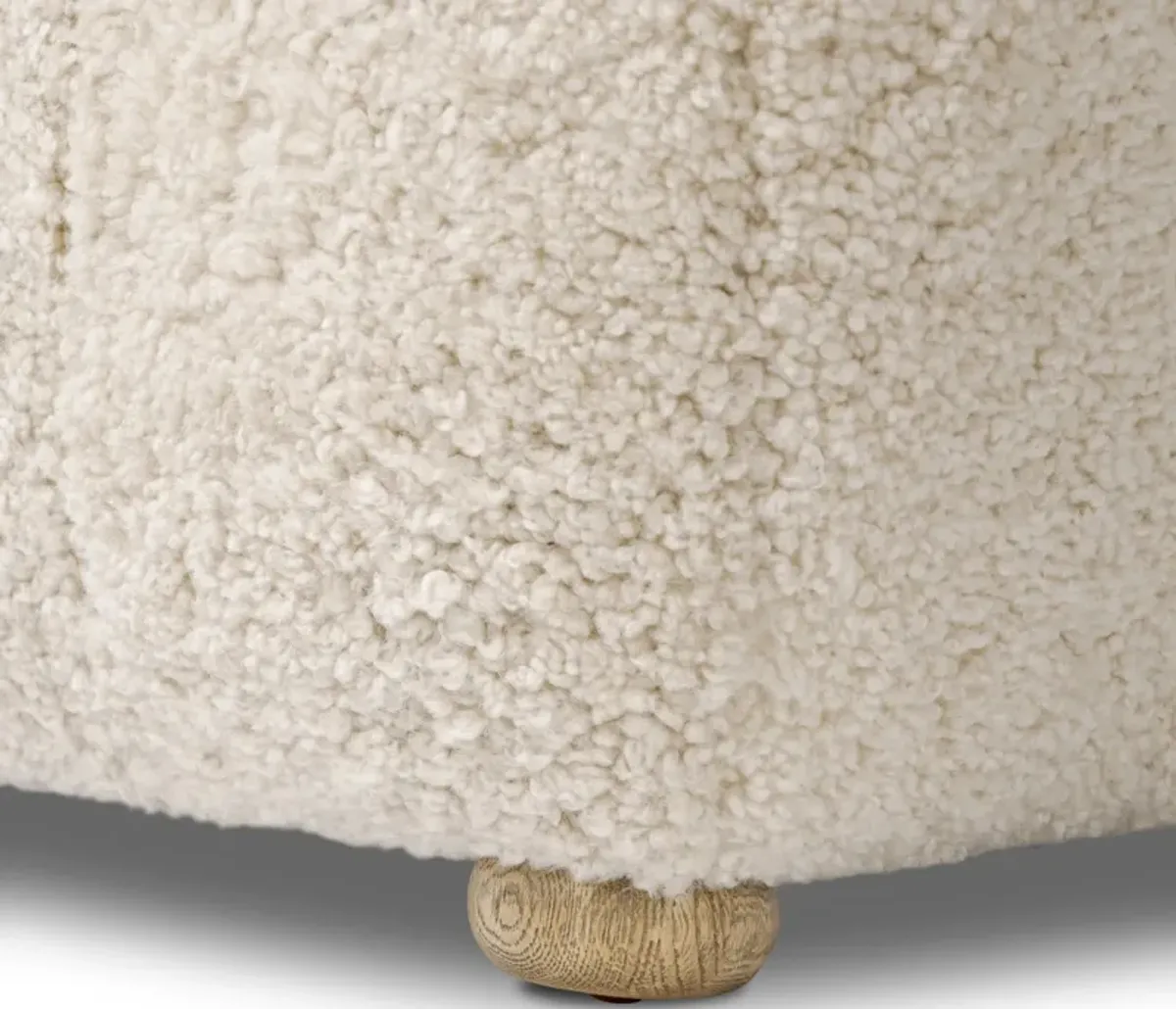 Oslo Beige Shearling Ottoman