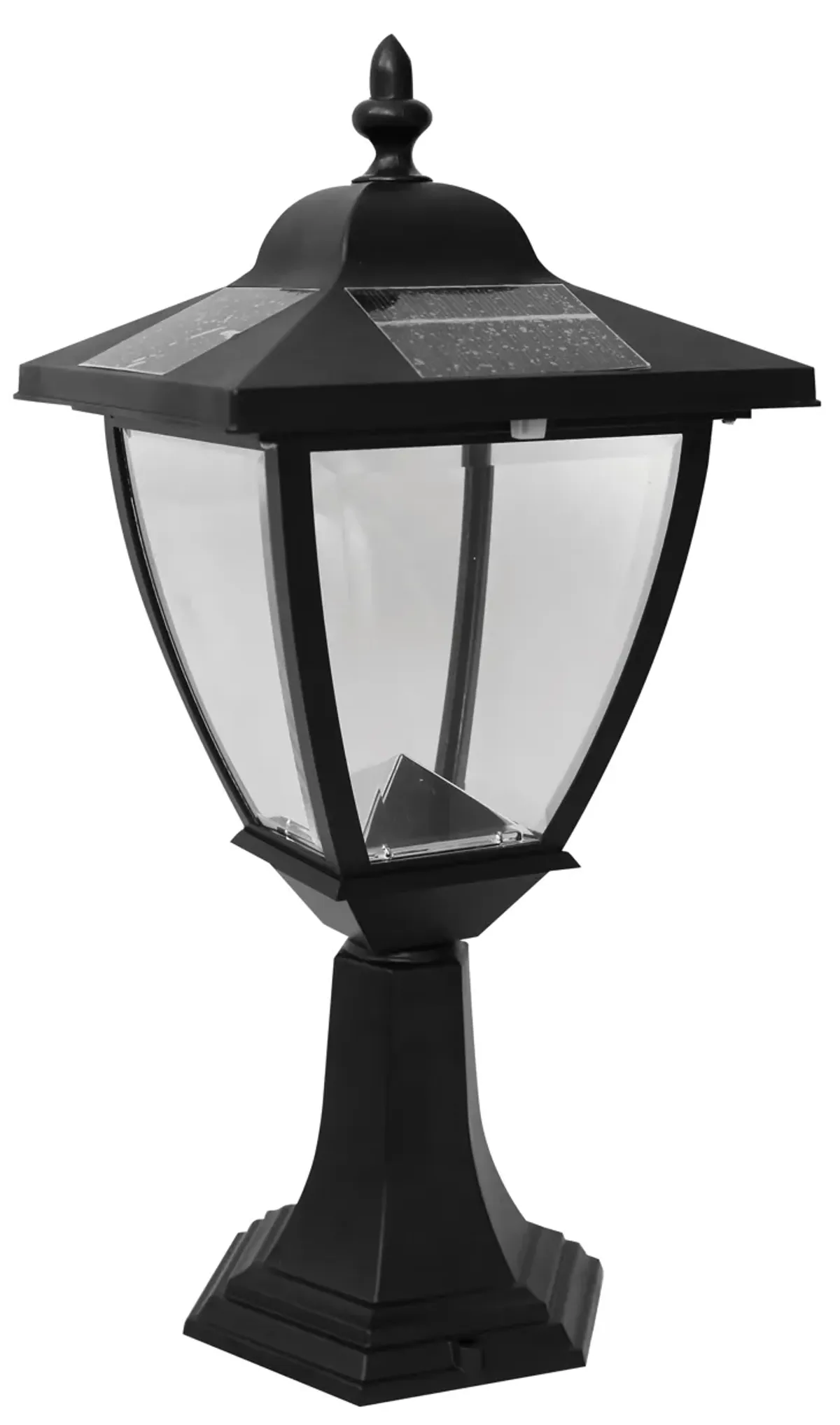 Set of 2 Black and White Elegante Solar Powered Lamp 17"