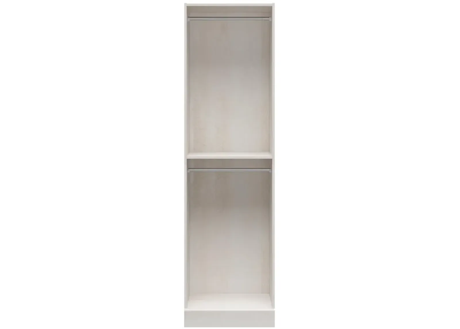 Elba Open Shelf and Hanging Clothing Rod Modular Closet Unit, Ivory Oak