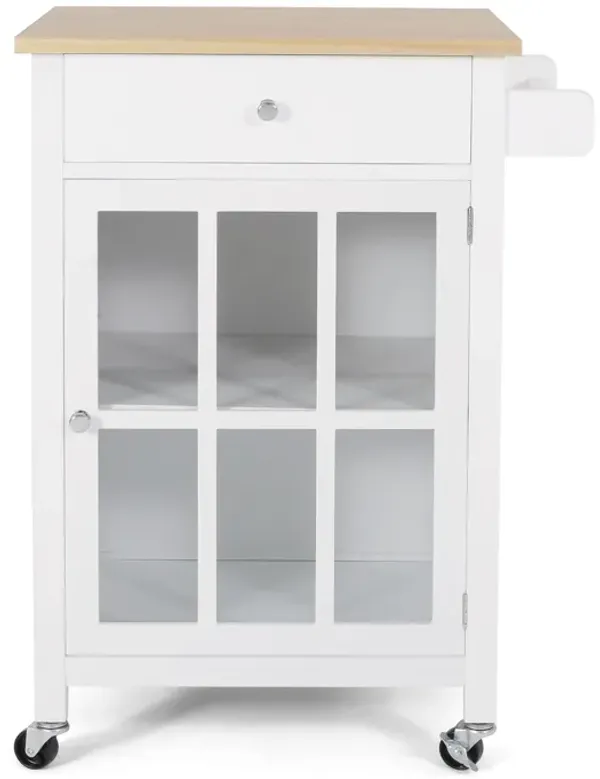 Streamdale Glass Kitchen Cart: Style & Storage