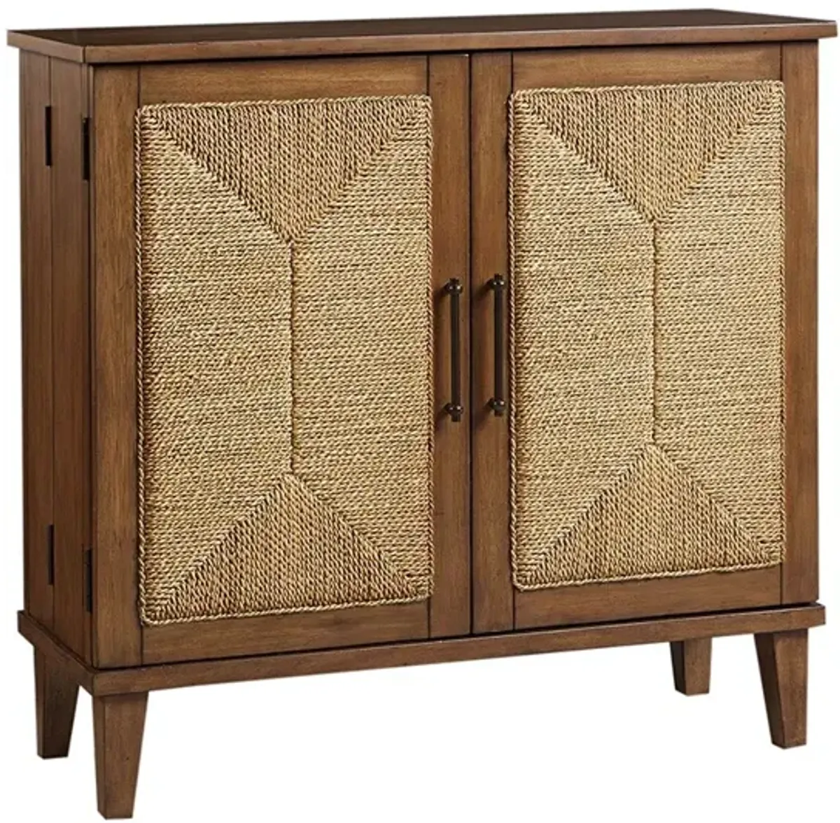 Gracie Mills Talitha Handcrafted Seagrass 2-Door Accent Chest