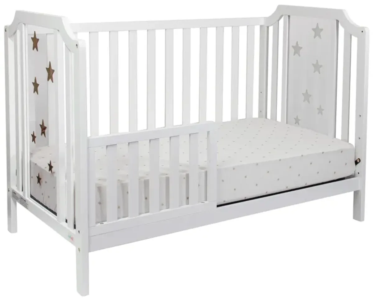 Suite Bebe Celeste Acrylic 3-in-1 Convertible Island Crib White