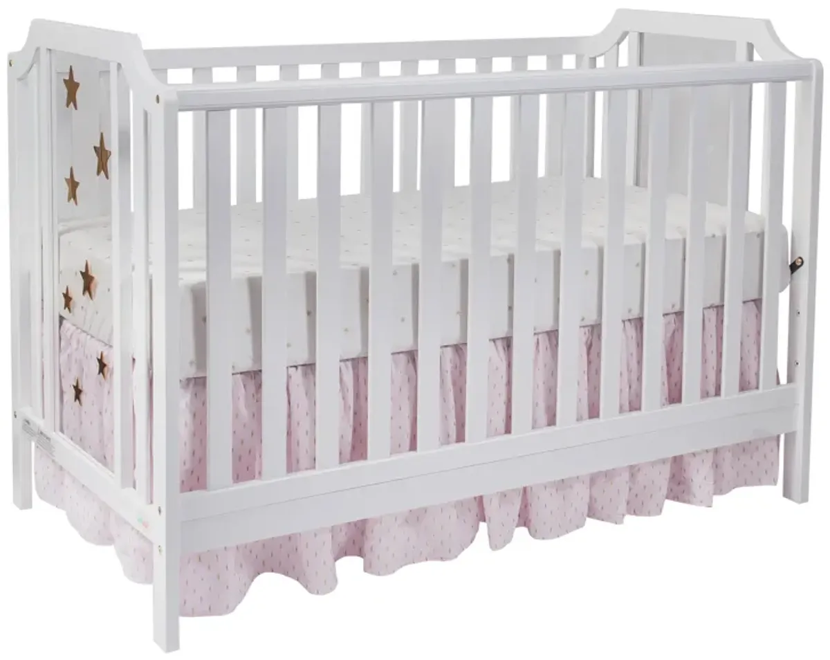 Suite Bebe Celeste Acrylic 3-in-1 Convertible Island Crib White