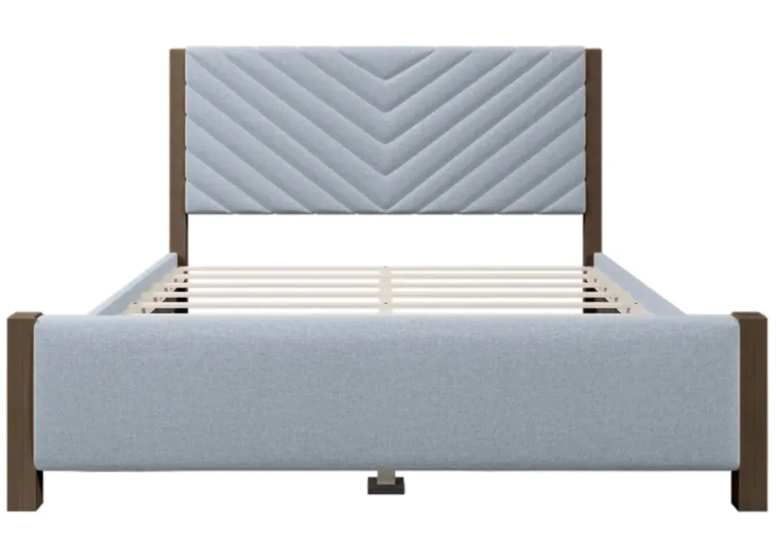 Merax Mid-Century Upholstered Platform Bed Frame