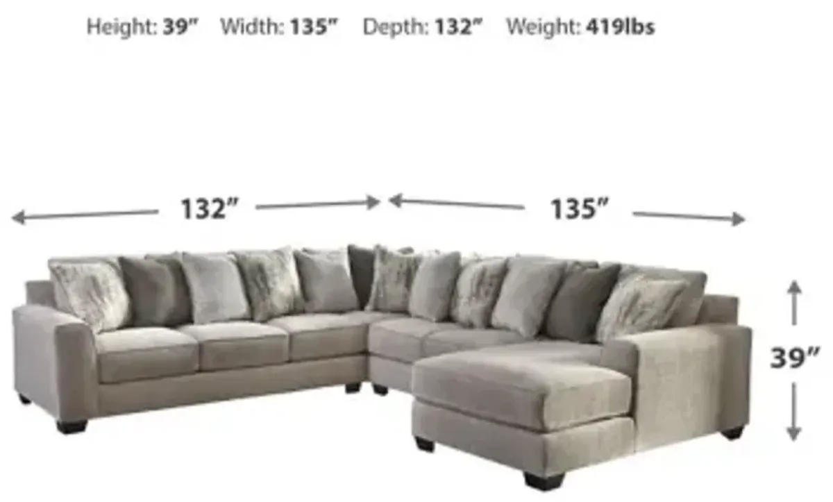 Ardsley 4-Piece Sectional with Chaise