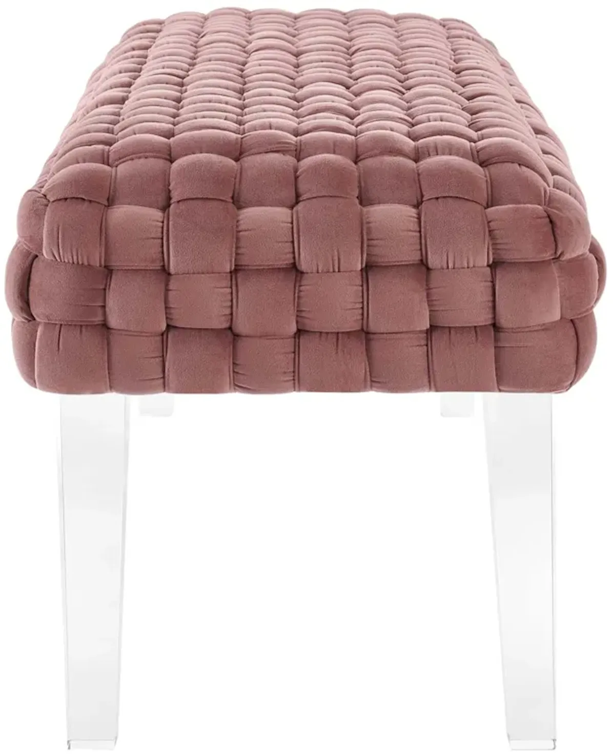 Prologue Woven Performance Velvet Ottoman