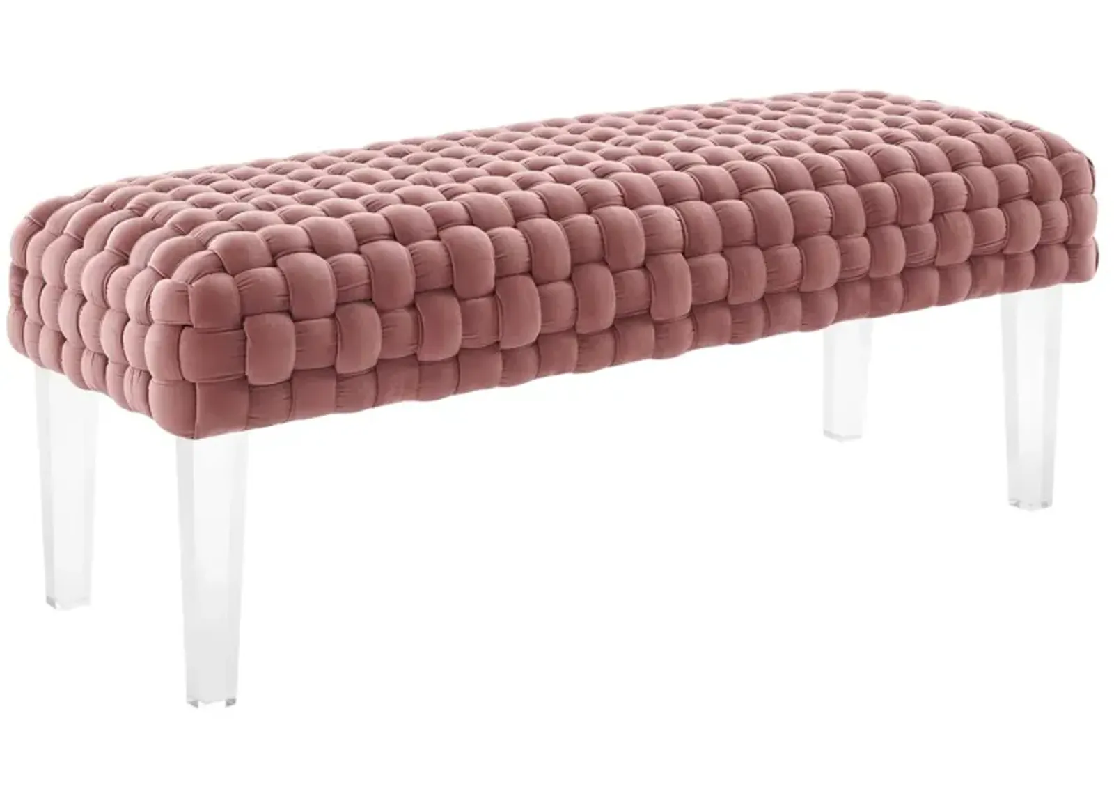 Prologue Woven Performance Velvet Ottoman