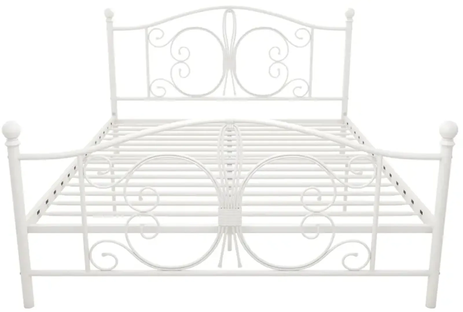 Atwater Living Bradford Metal Bed, White, Full