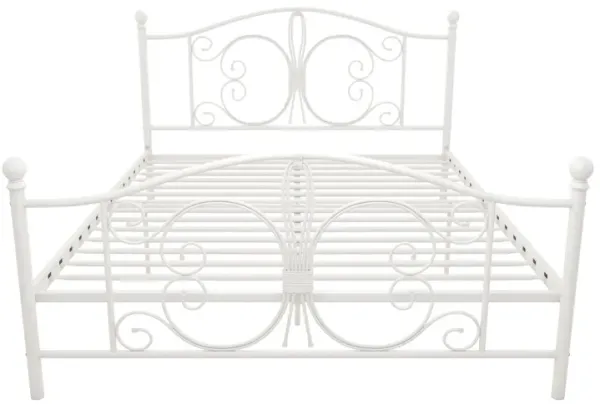 Atwater Living Bradford Metal Bed, White, Full