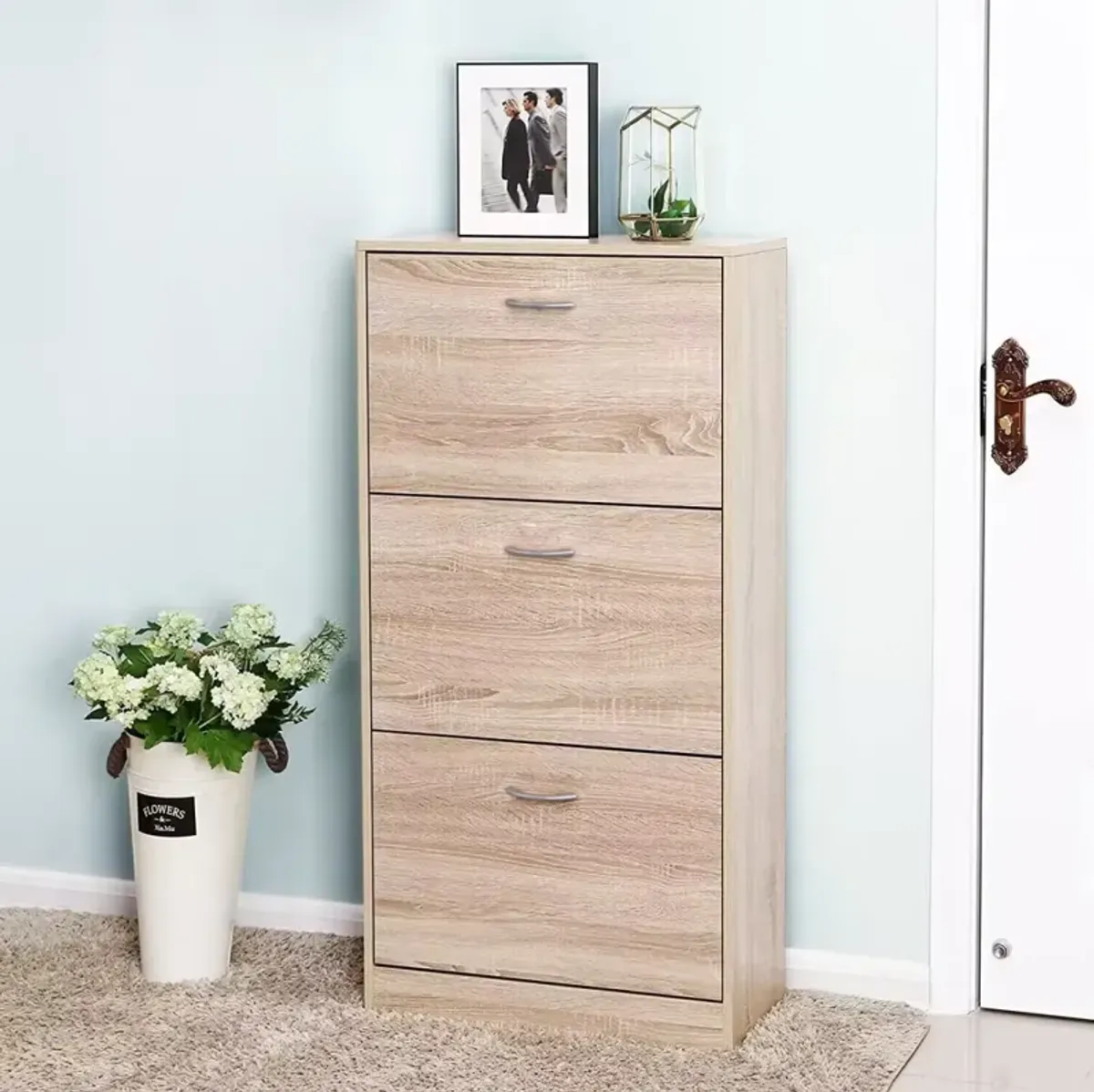 Streamdale 3-Tier Shoe Storage Cabinet with 3 Drawers