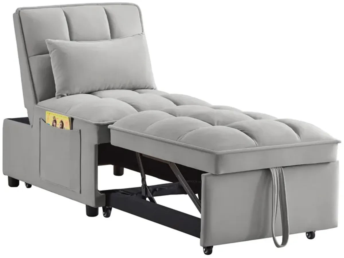 Merax Single Sofa Bed Futon with Storage Pockets