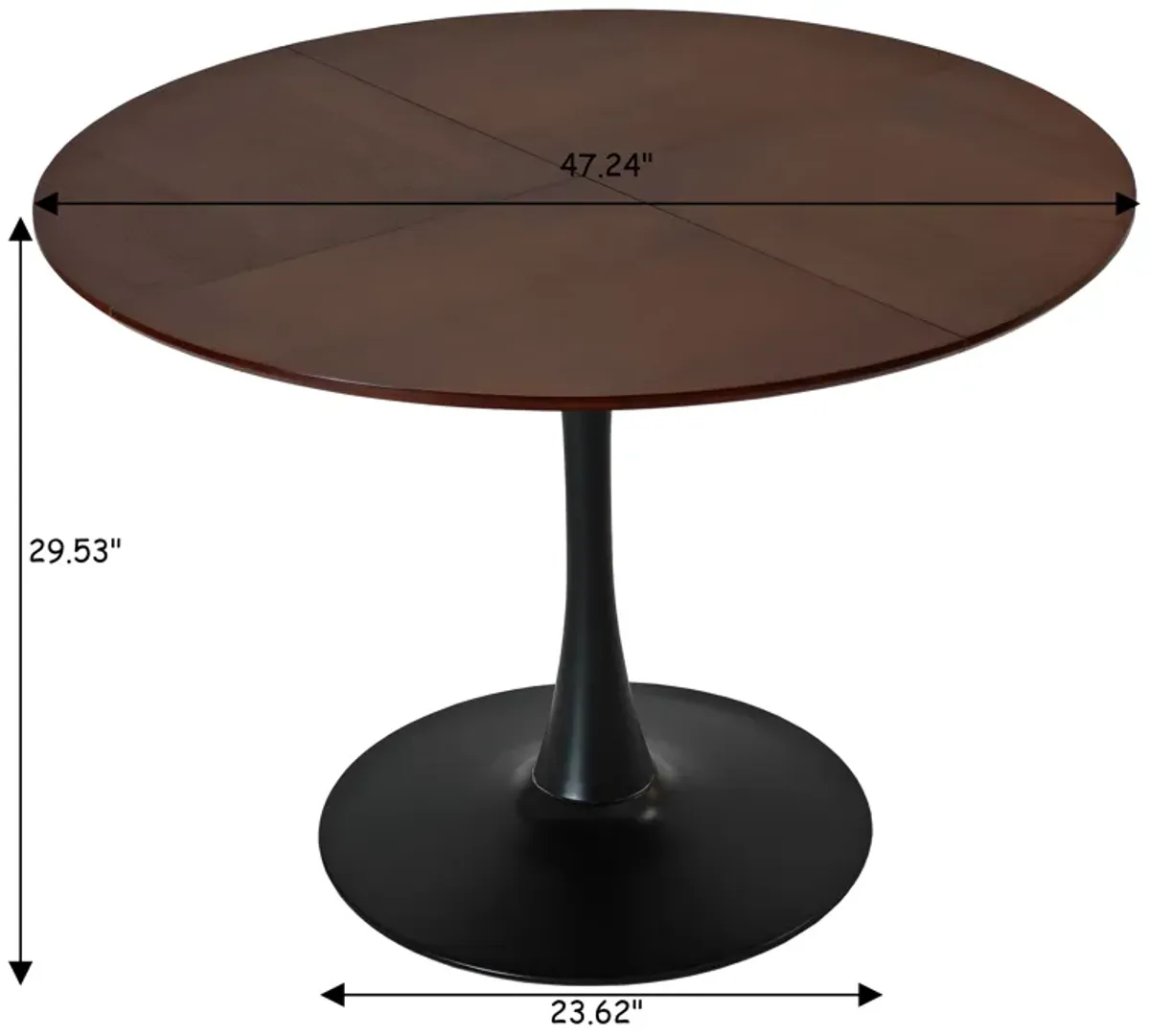 Modern Round Dining Table with Patchwork Tops