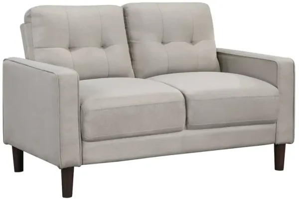 Bowen Upholstered Track Arm Tufted Loveseat Beige