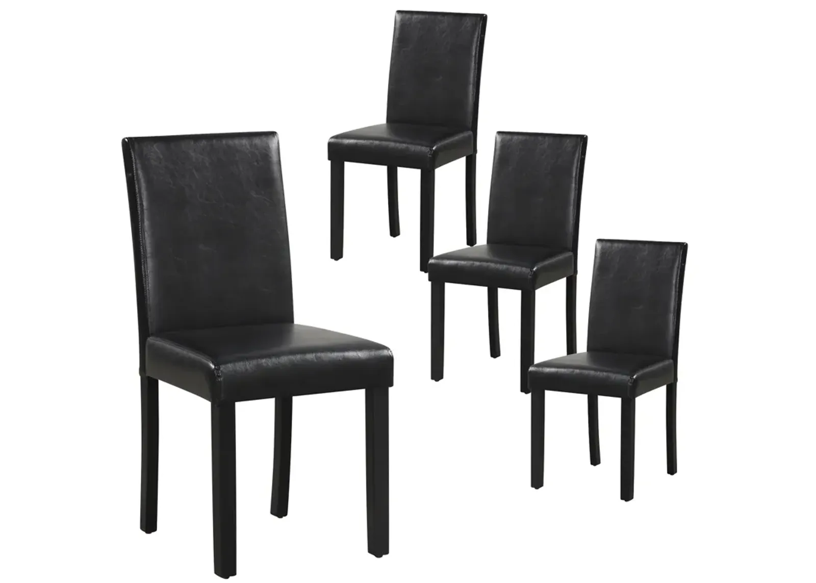 Dining Chair Set of 4 Upholstered Kitchen Dinette Chairs with Wood Frame