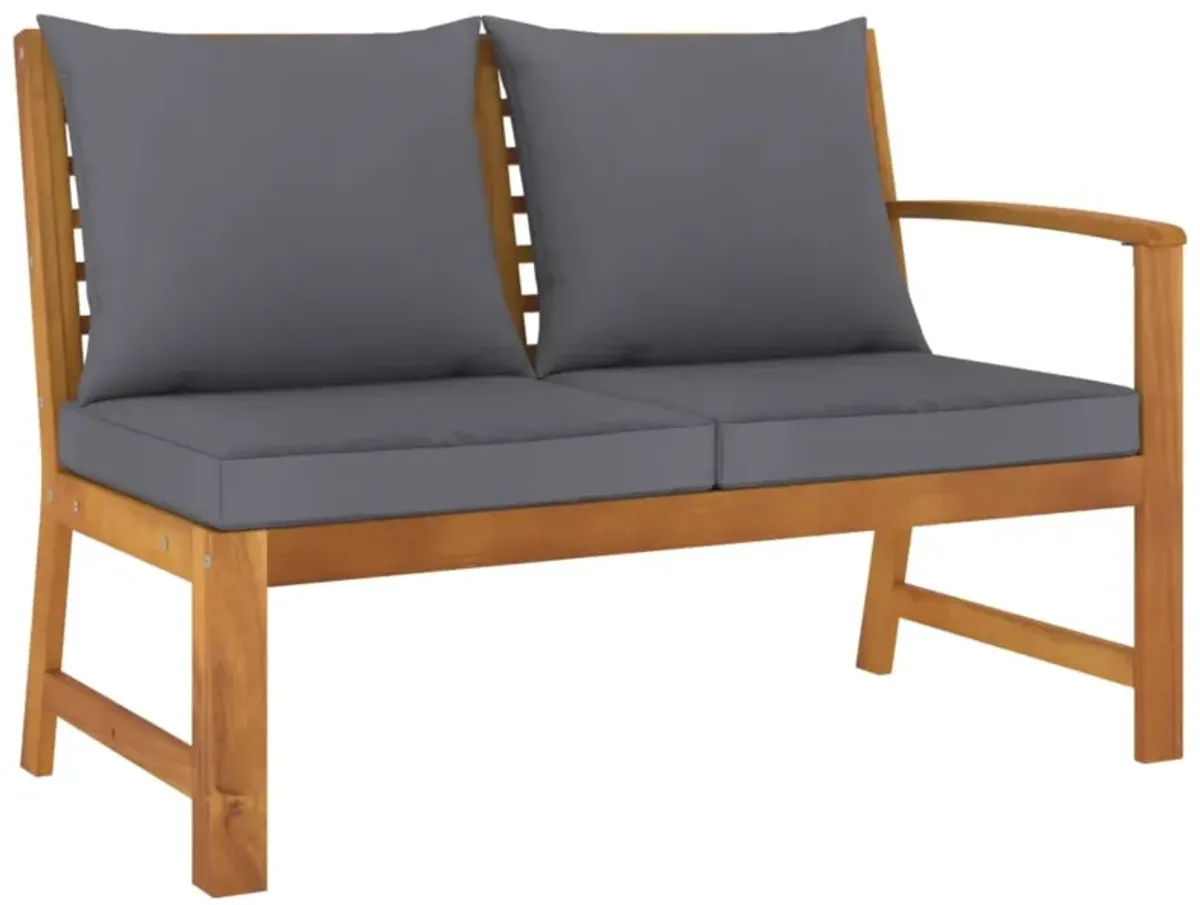 vidaXL 4 Piece Garden Lounge Set with Cushion Solid Acacia Wood