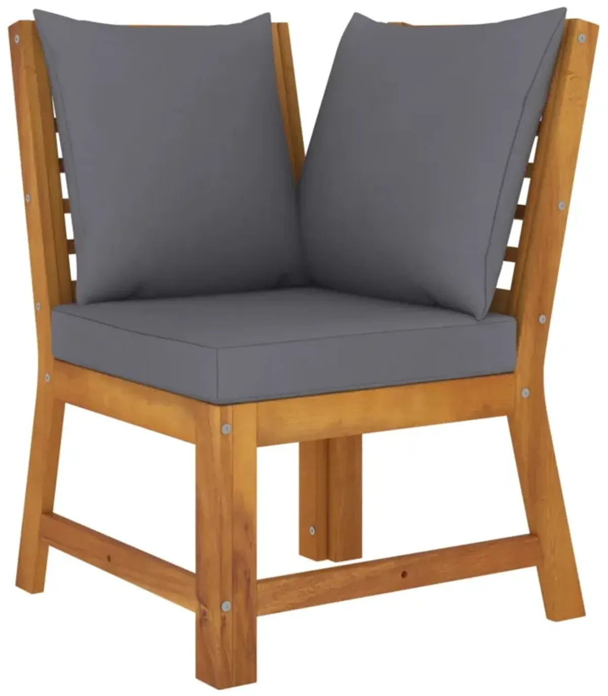 vidaXL 4 Piece Garden Lounge Set with Cushion Solid Acacia Wood