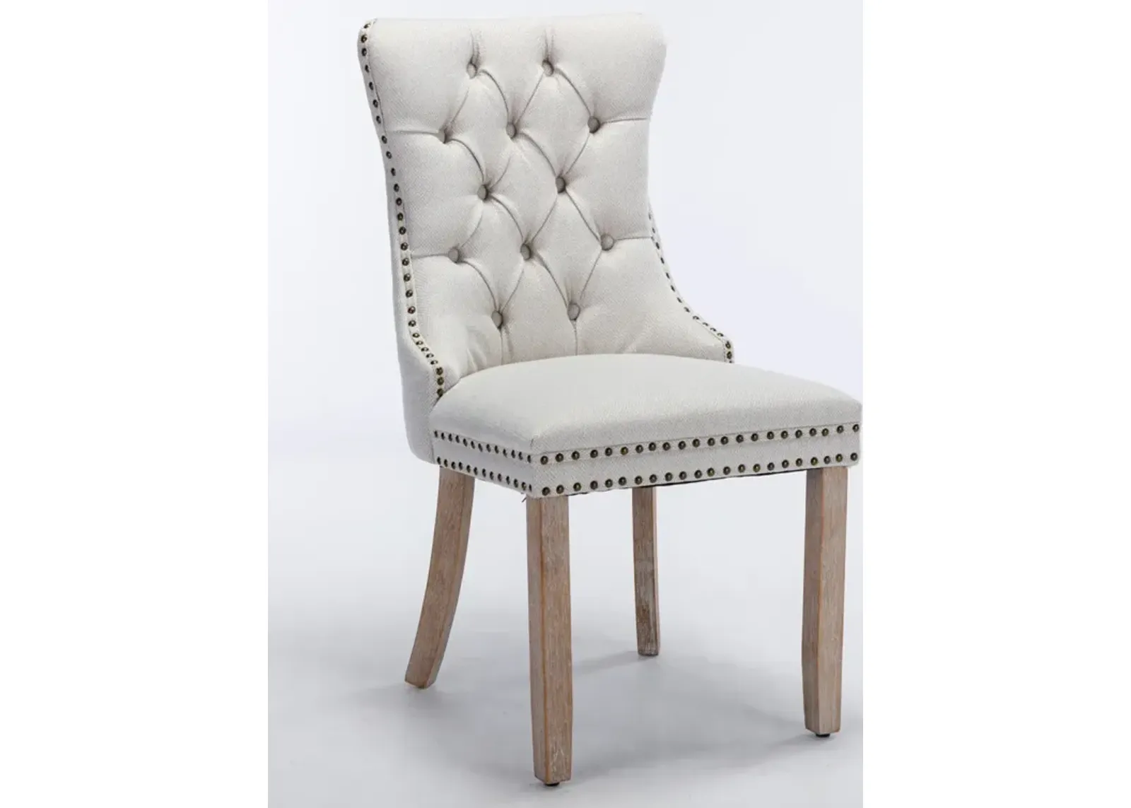 Contemporary Flax Upholstered Dining Chair Set