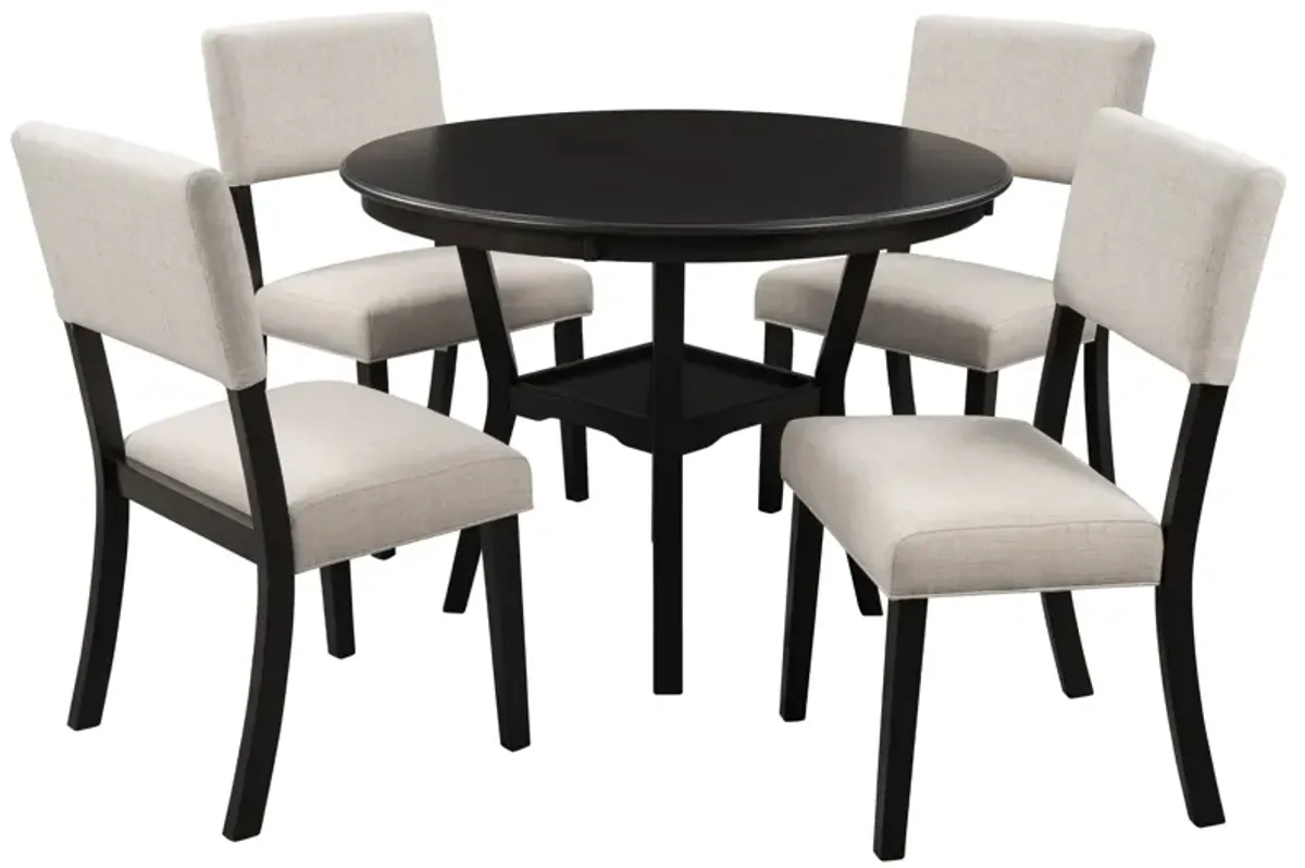 Merax 5-Piece Kitchen Dining Table Chair Set for Dining Room