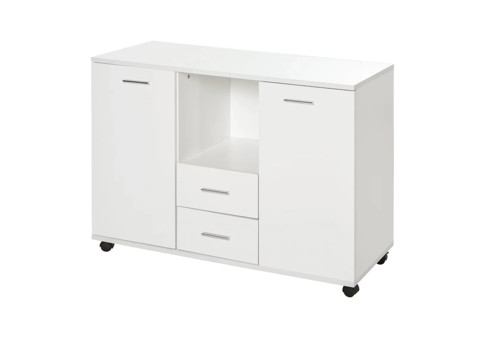 White Office Organizer: Multifunction Filing Cabinet/Printer Stand